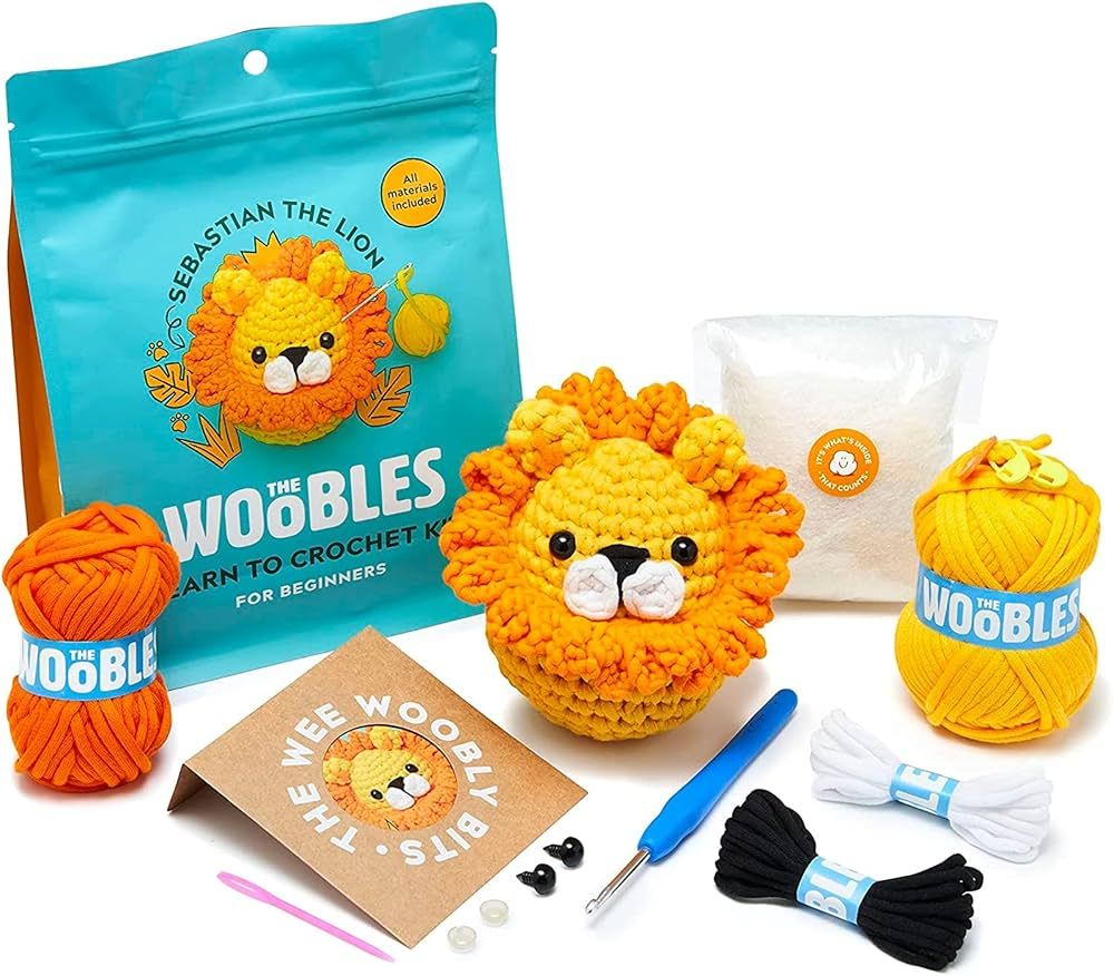 The Woobles Beginners Crochet Kit with Easy Peasy Yarn, Crochet Kit for Complete Beginners with Step | Amazon (US)