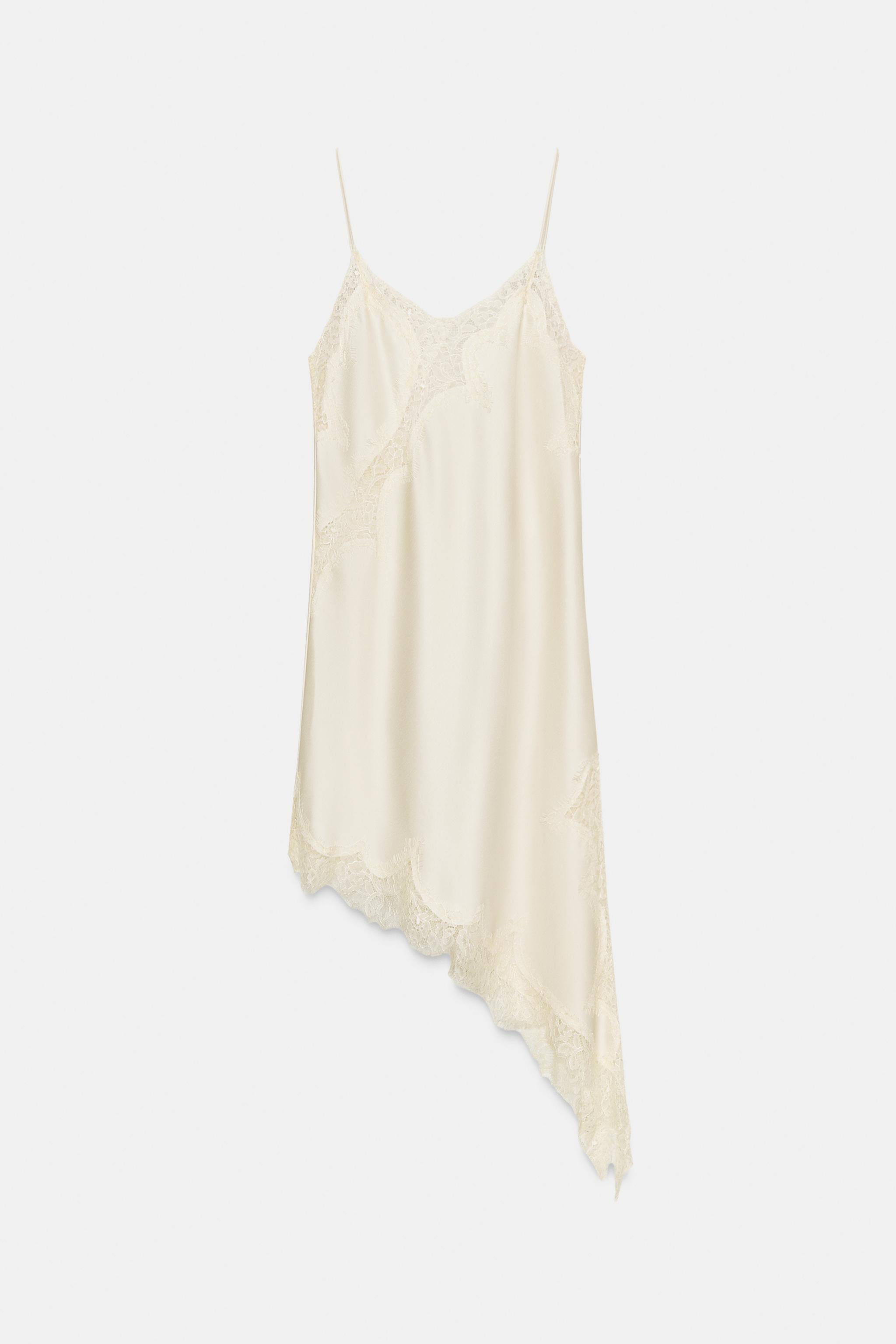 ZW COLLECTION ASYMMETRIC LACE DRESS | Zara US