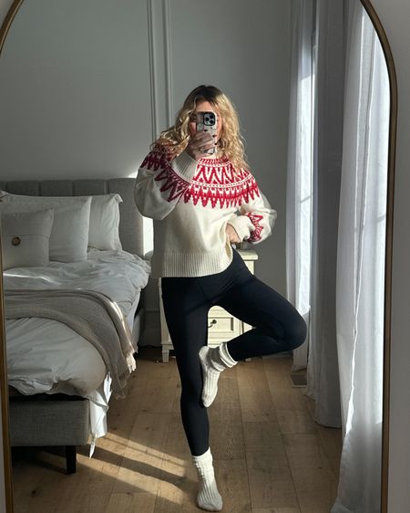 a very winter forward #ootd
—wearing size small in sweater, size 4 in leggings! 

#LTKSeasonal