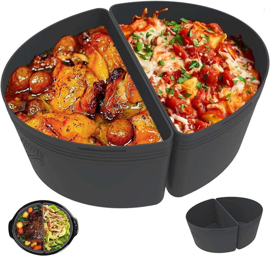 FROVEN 6QT Silicone Slow Cooker Dividers Compatible Crock Pot Liners 6 QT Oval Shape, Leakproof, ... | Amazon (US)