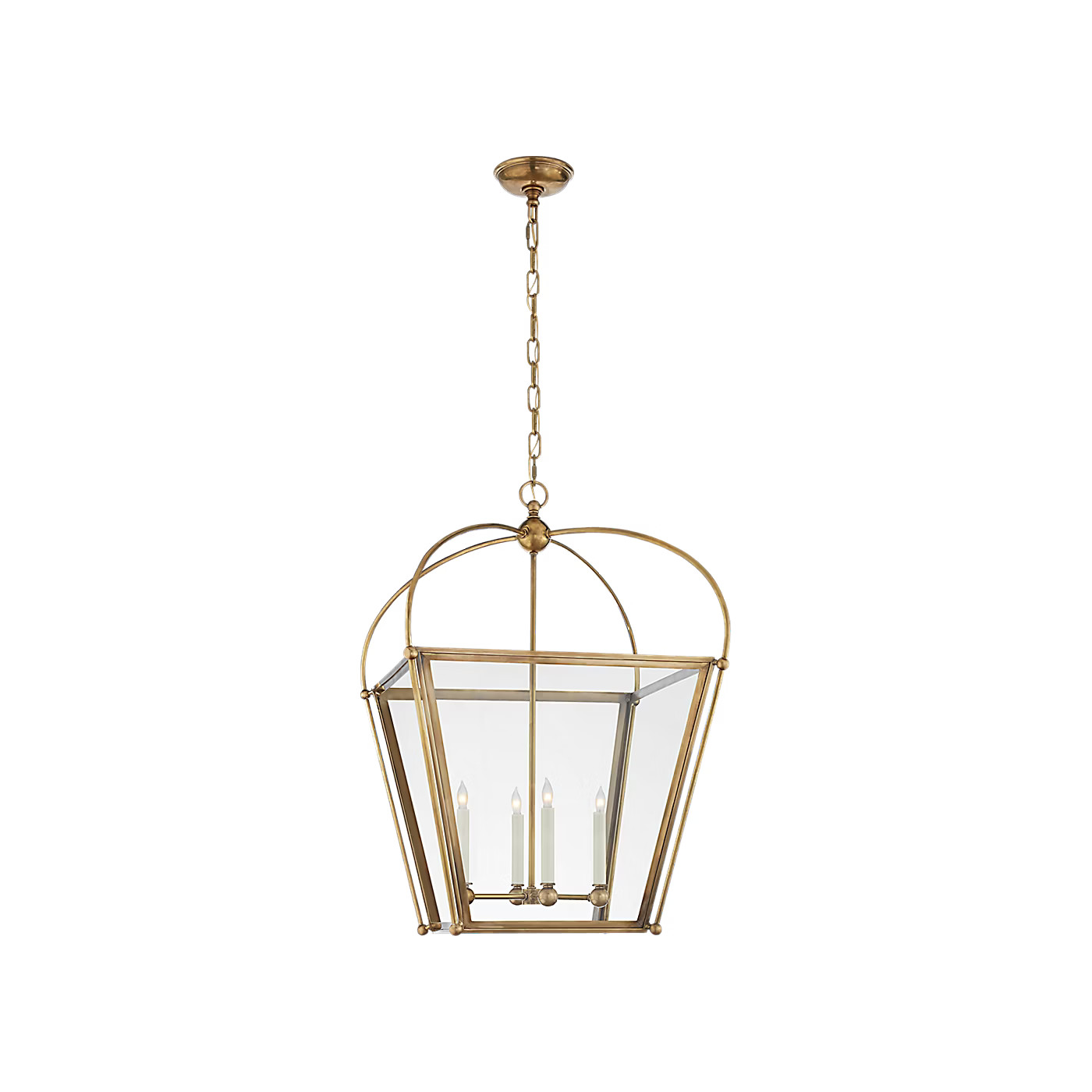 Riverside Medium Square Lantern | Visual Comfort