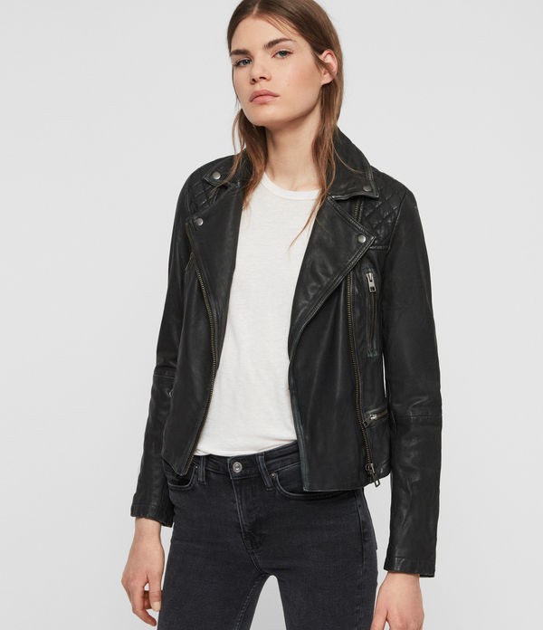 Cargo Leather Biker Jacket | AllSaints US