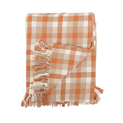 C&F Home Dunmore Plaid Fall Autumn Throw Blanket with Fringe Cotton Machine Washable Soft Cozy fo... | Amazon (US)