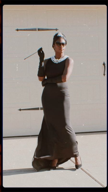 Audrey Hepburn, Breakfast at Tiffany’s Halloween Costume Idea. Such a simple and quick costume to throw together. I found a costume accessory kit on Amazon for less than $30, some opera gloves and already had the dress and cat eye sunglasses in my closet.

#LTKHalloween #LTKstyletip #LTKVideo