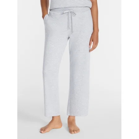 Joyspun Women's French Terry Knit Sleep Capri Pants, 25\u201d Inseam, Sizes XS-3X | Walmart (US)