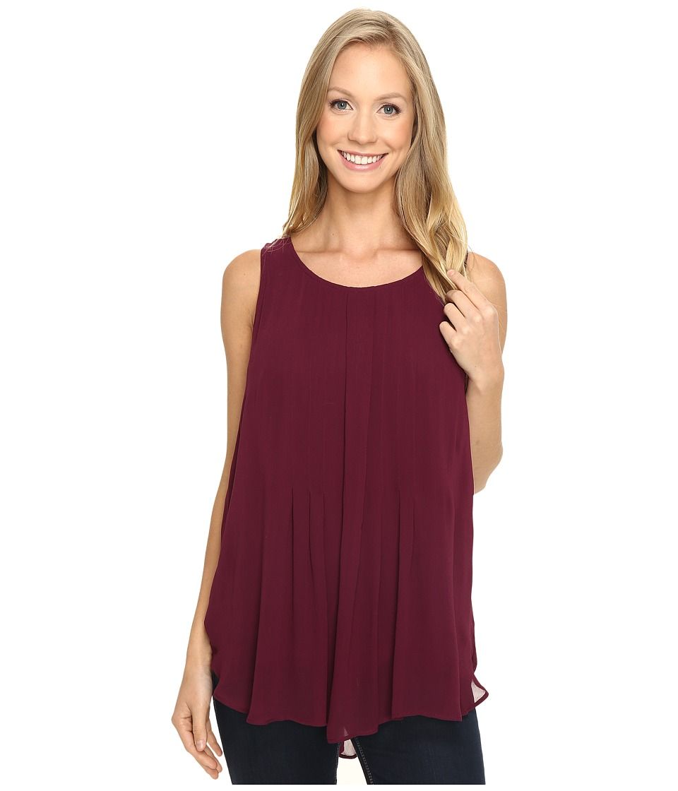 Lucky Brand - Pleated Tank Top (Burgundy) Women's Sleeveless | 6pm