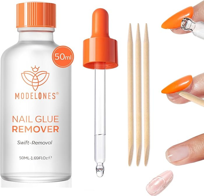 Modelones 50 ML Nail Glue Remover for Base Coat Press On Nails, Upgrade Clear Stick On Nails Remo... | Amazon (US)