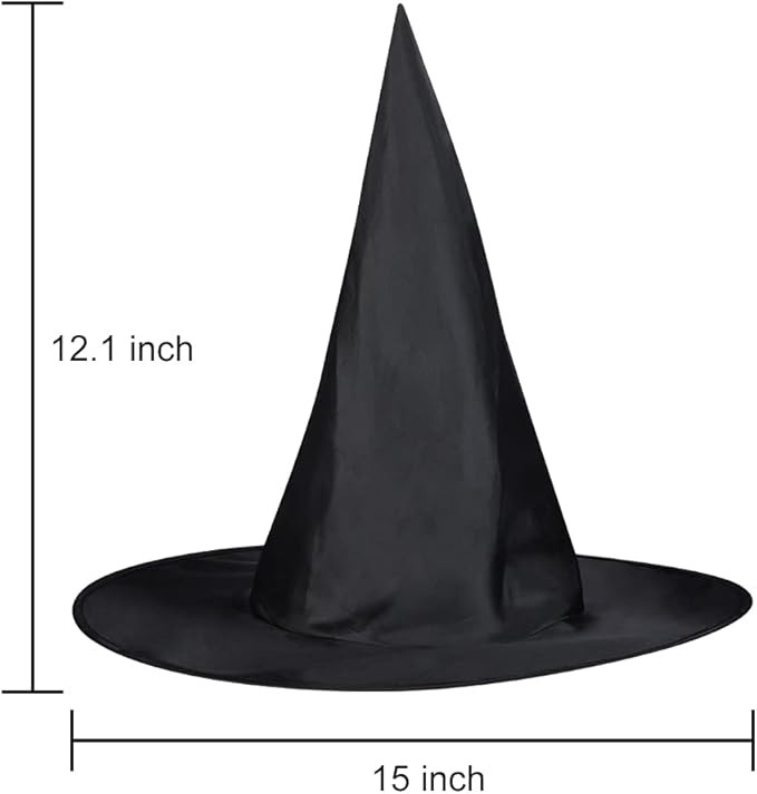 8 PCS Halloween Witch Hats Witch Costume Accessory for Halloween Cosplay Party, Black | Amazon (US)