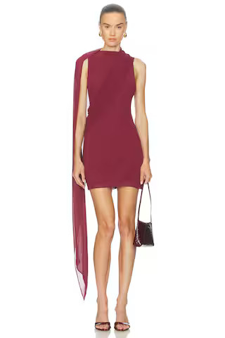 Camila Coelho Casilda Mini Dress in Oxblood from Revolve.com | Revolve Clothing (Global)