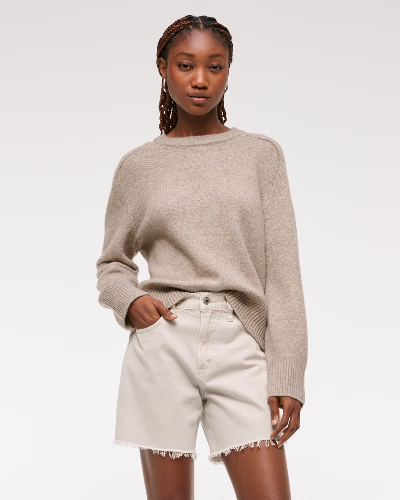 Women's The A&F Madeline Crew Sweater | Women's Tops | Abercrombie.com | Abercrombie & Fitch (US)