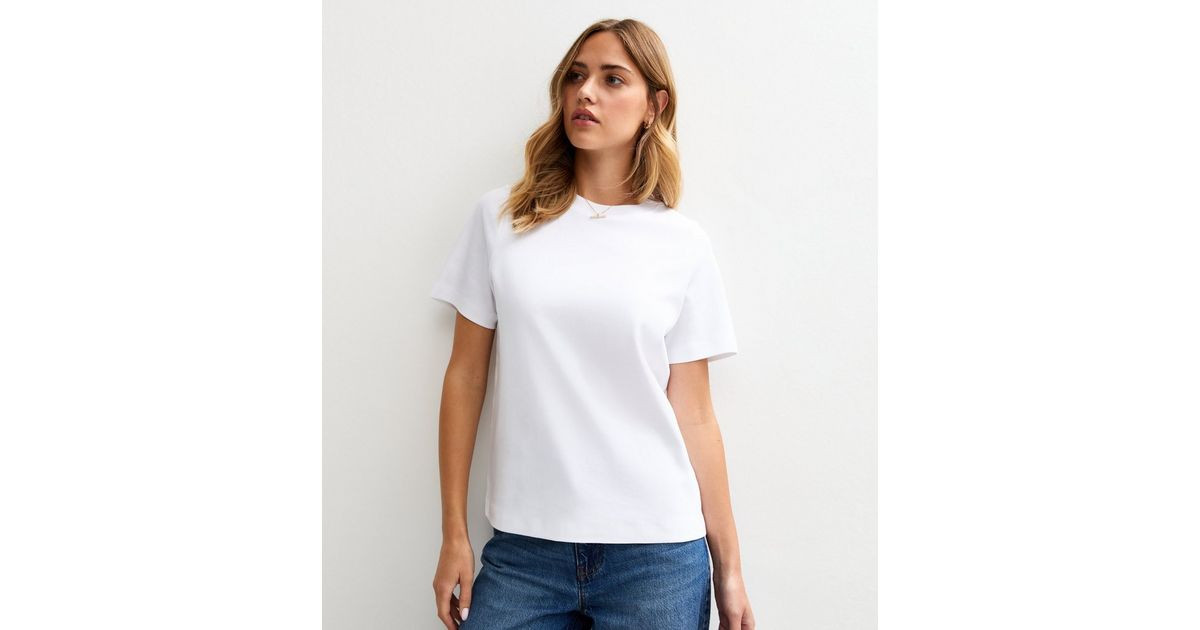 White Premium Heavyweight Cotton T-Shirt
						
						Add to Saved Items
						Remove from Saved ... | New Look (UK)