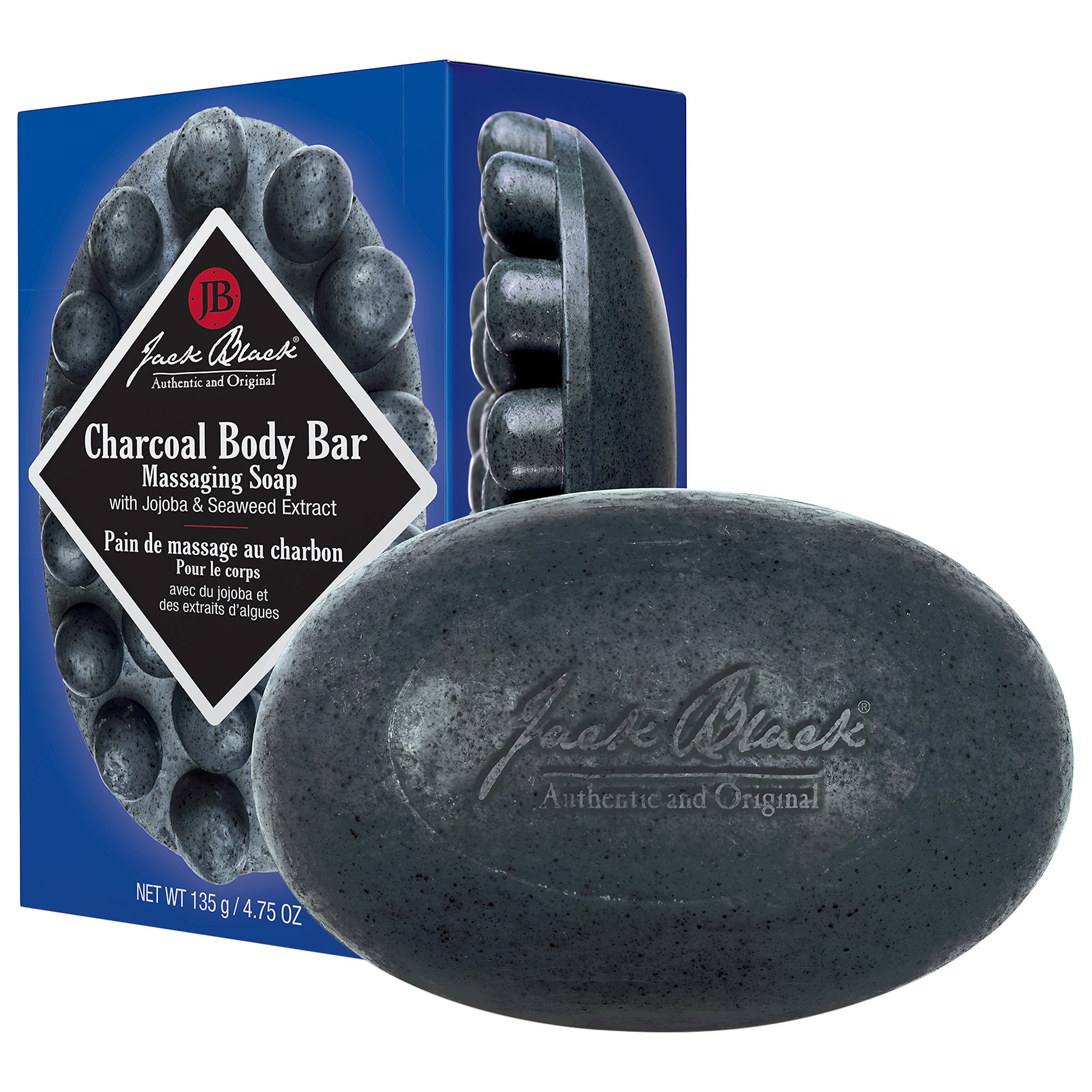 Jack Black Charcoal Body Bar Massaging Soap 4.75 oz/135 g | Sephora (US)