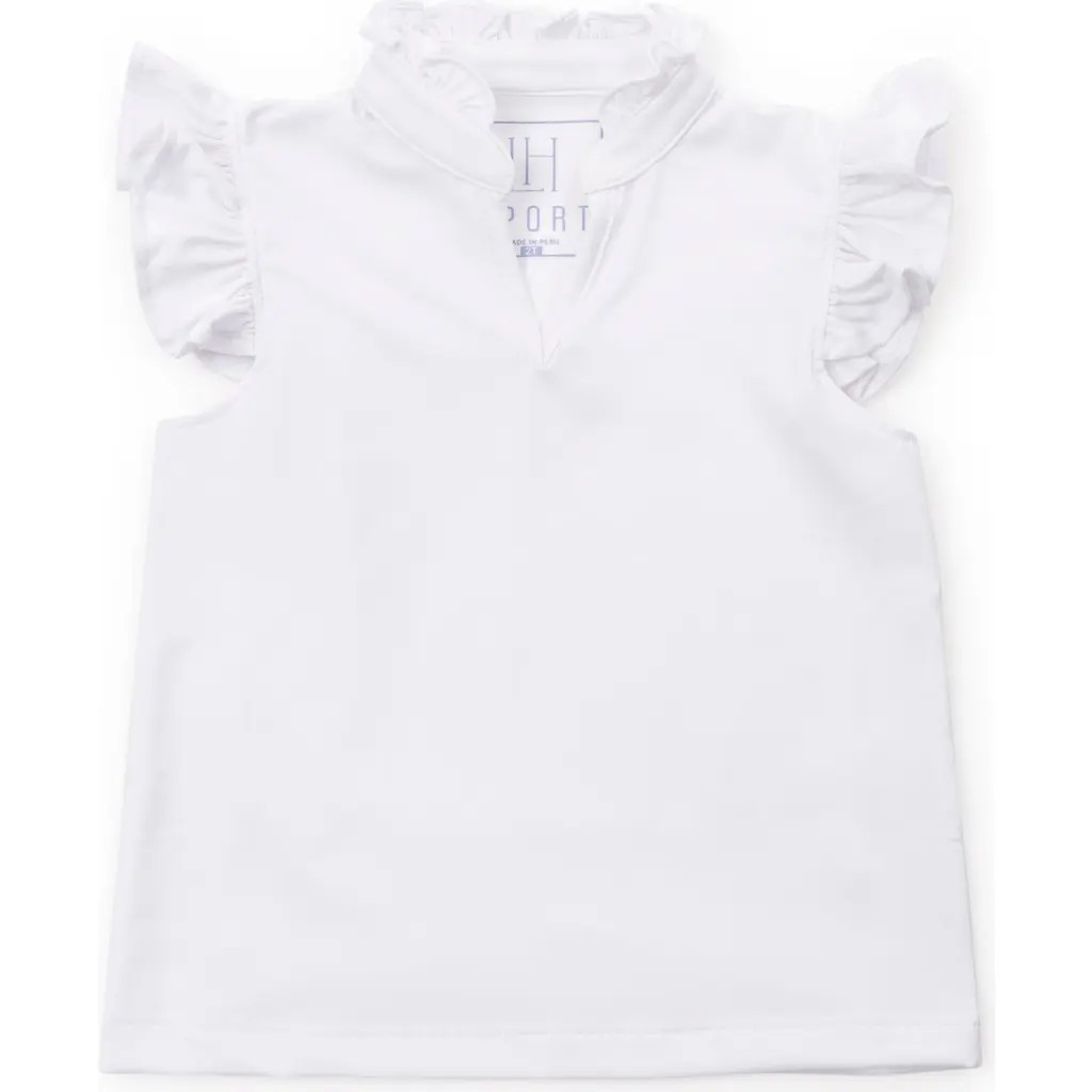 Lila and Hayes Ellie Girls' Sleeveless Ruffled Top by LH Sport in White at Nordstrom, Size 10 | Nordstrom