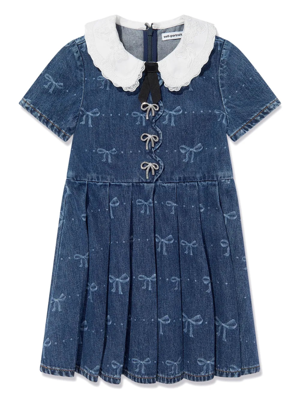 Self-Portrait Kids Denim Dress  | Blue | FARFETCH | Farfetch Global