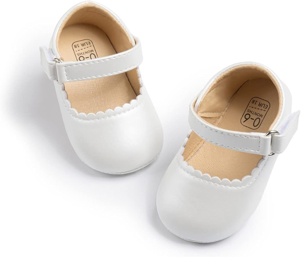 CENCIRILY Infant Baby Girls Mary Jane Flats Dress Shoes | Amazon (US)