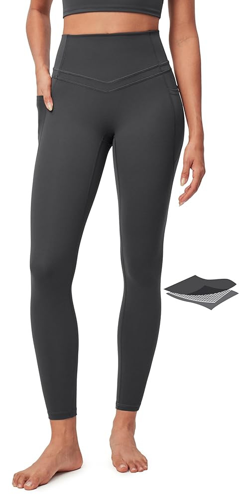 IUGA Compression Leggings with Pockets for Women Tummy Control Leggings No Front Seam Workout Hig... | Amazon (US)