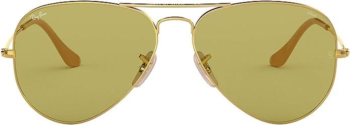Ray-Ban Unisex-Adult RB3025 Classic Evolve Sunglasses, Gold/Green Photochromic, 58 mm | Amazon (US)
