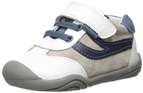pediped Boys' Cliff Sneaker, White Navy, 20 EU(5 E US Toddler) | Amazon (US)
