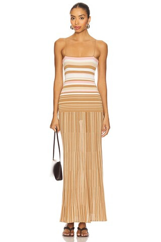 FAITHFULL THE BRAND Esenia Knit Dress in Puce Sepia Stripe from Revolve.com | Revolve Clothing (Global)
