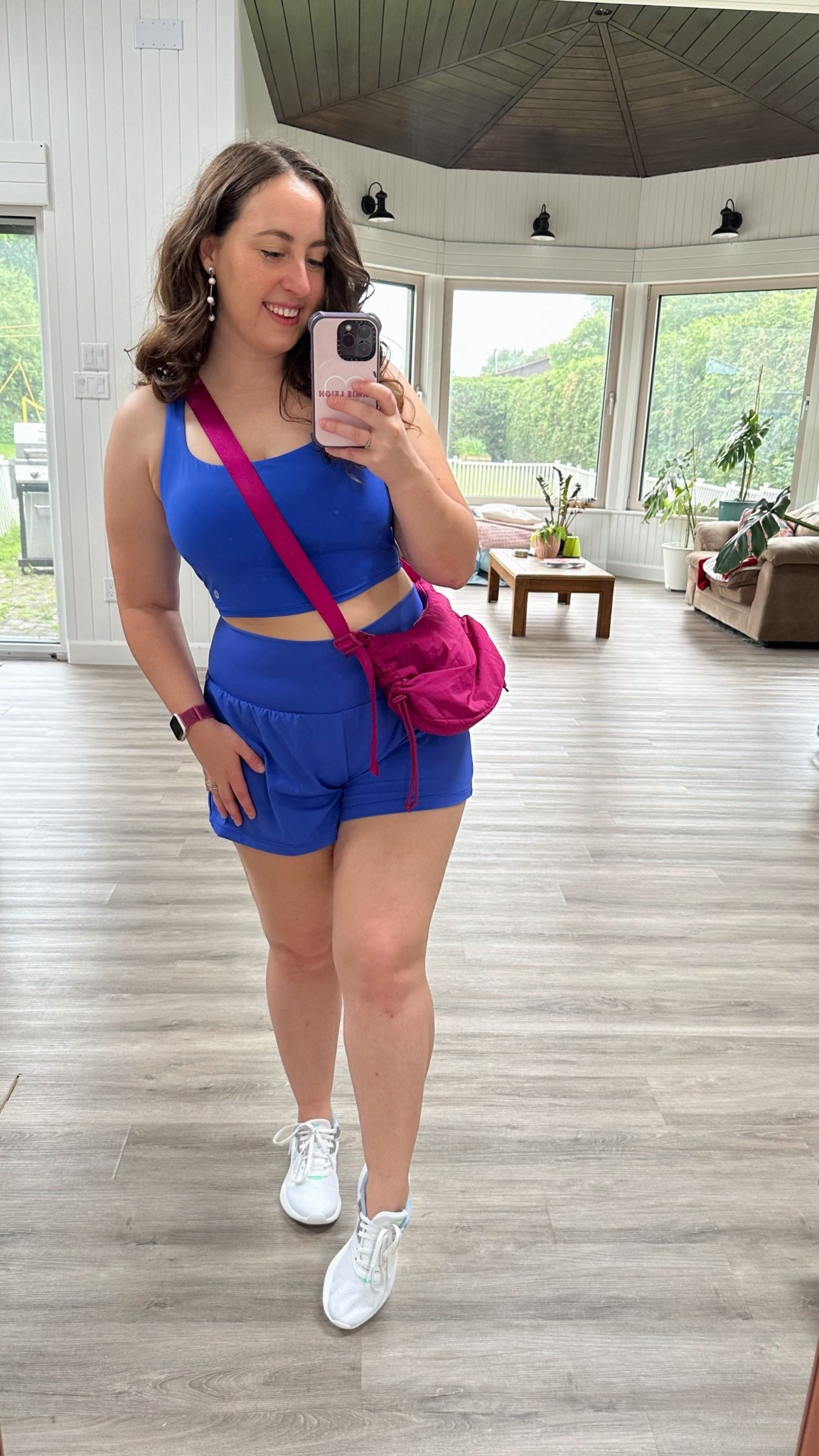 Heading for a hike and feeling so cute in this bright, colourful activewear set! You will never catch me in boring beige sets, bring on the bright colours! The shorts + bra are from Halara and the bag is from the newest Old Navy active drop and available in a larger size + other colours as well! 

#LTKSaleAlert #LTKActive #LTKMidsize