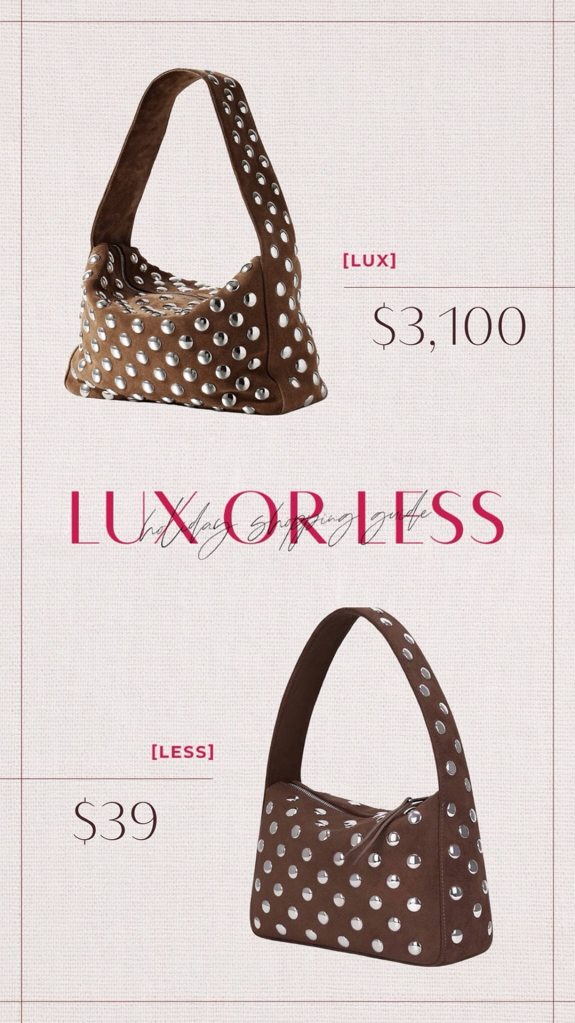 Gorgeous handbags at every price! 




Handbag, luxe or less, studded, style, embellished 

#LTKOver40 #LTKFindsUnder100 #LTKStyleTip