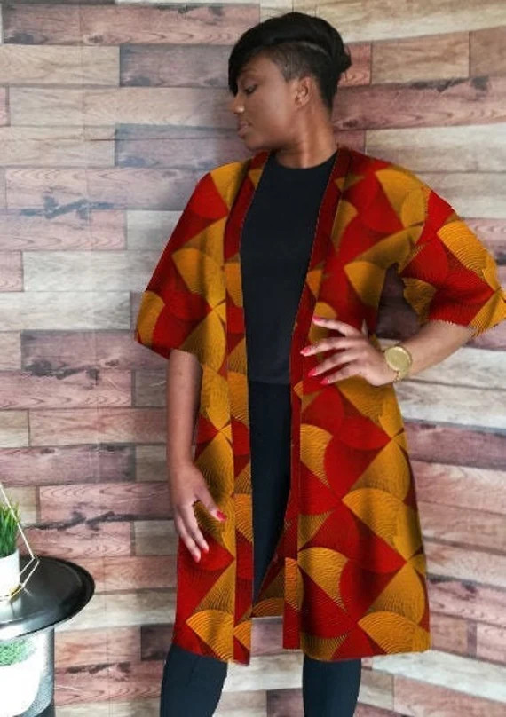 African Print Kimono cotton Kimono Ankara kimono African | Etsy | Etsy (US)