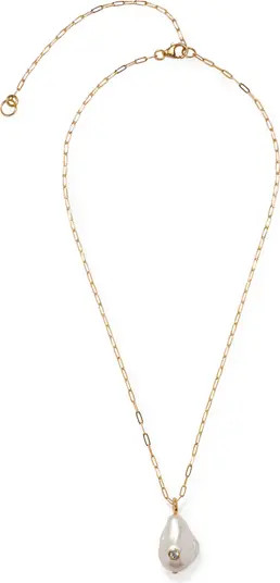 Oasis Baroque Pearl Pendant Necklace | Nordstrom