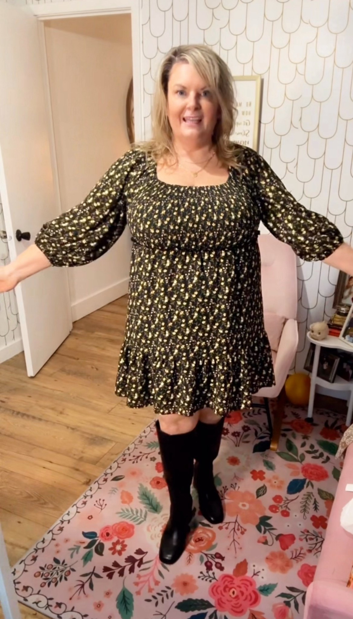 Perfect floral baby doll dress