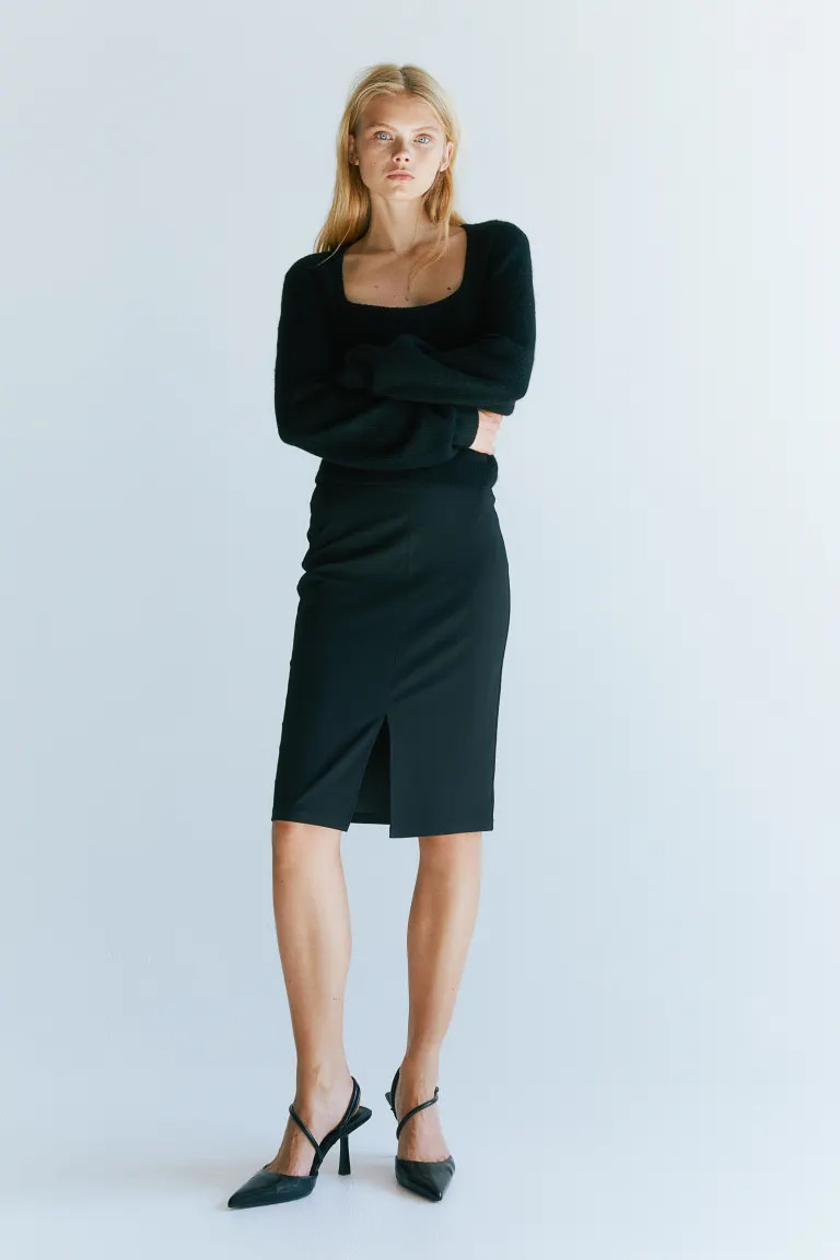 Rib-knit Sweater - Black - Ladies | H&M US | H&M (US + CA)