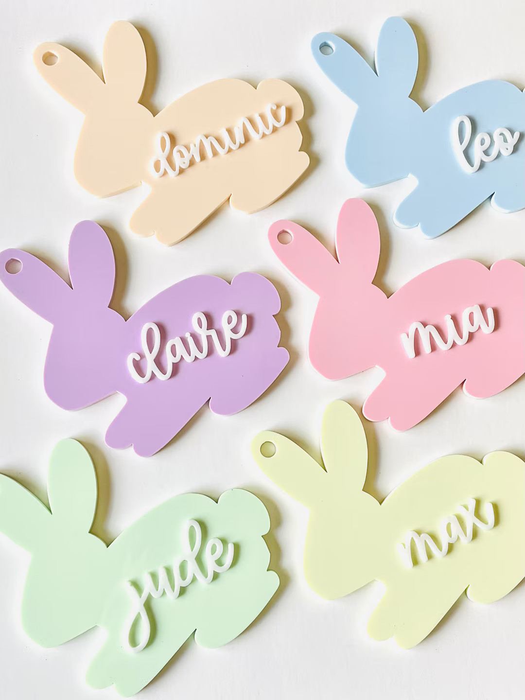 Easter Basket Tags, Acrylic Easter Tags, Custom Name Basket Tags, Personalized Bunny Tags, Acryli... | Etsy (US)