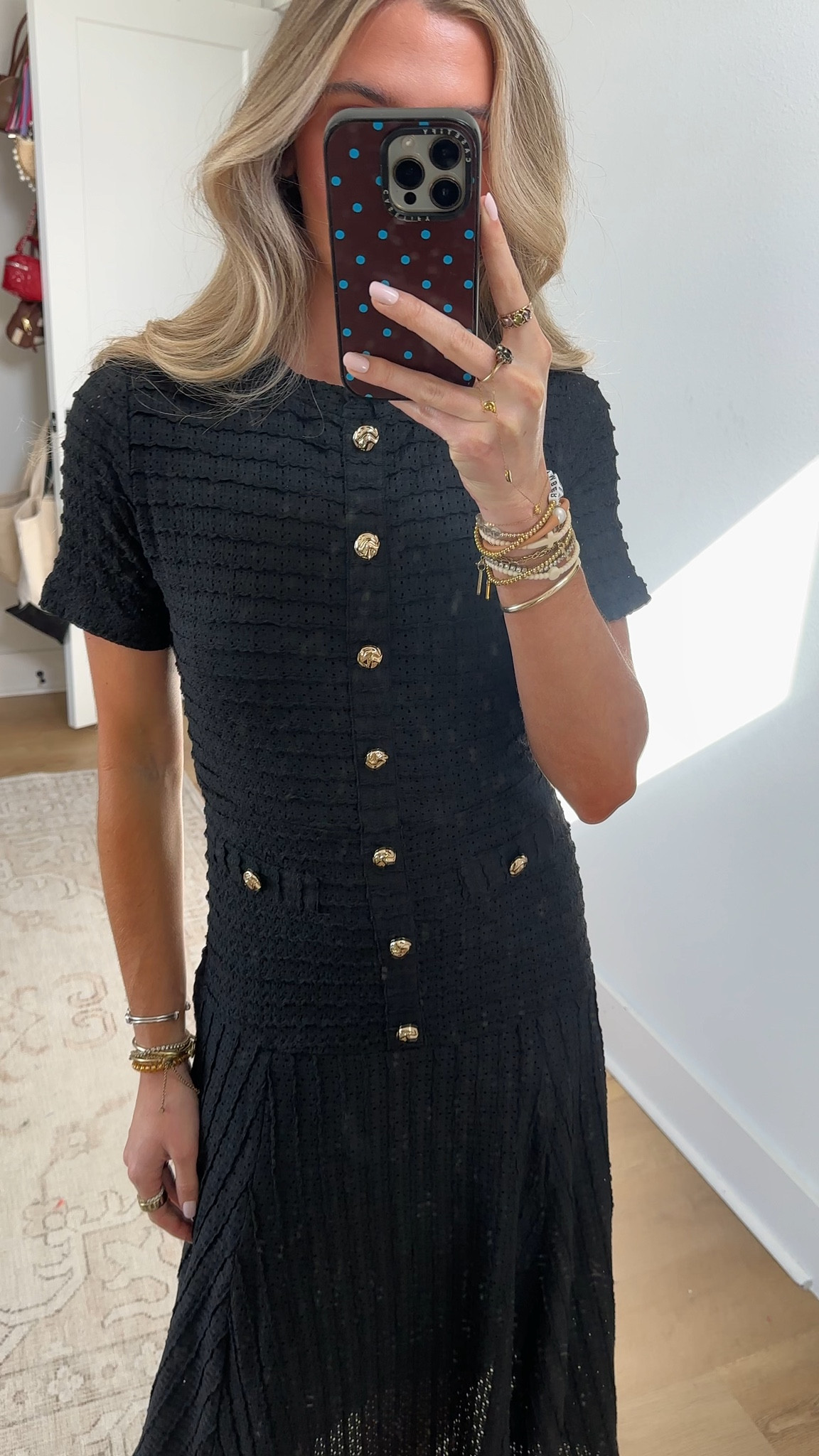 Amazon size small Wenrine Womens Midi Dress Summer Casual Short Sleeve Crewneck Button Decor. Textured Slim Fit A Line Dresses

#LTKootd #LTKWorkwear #LTKWedding