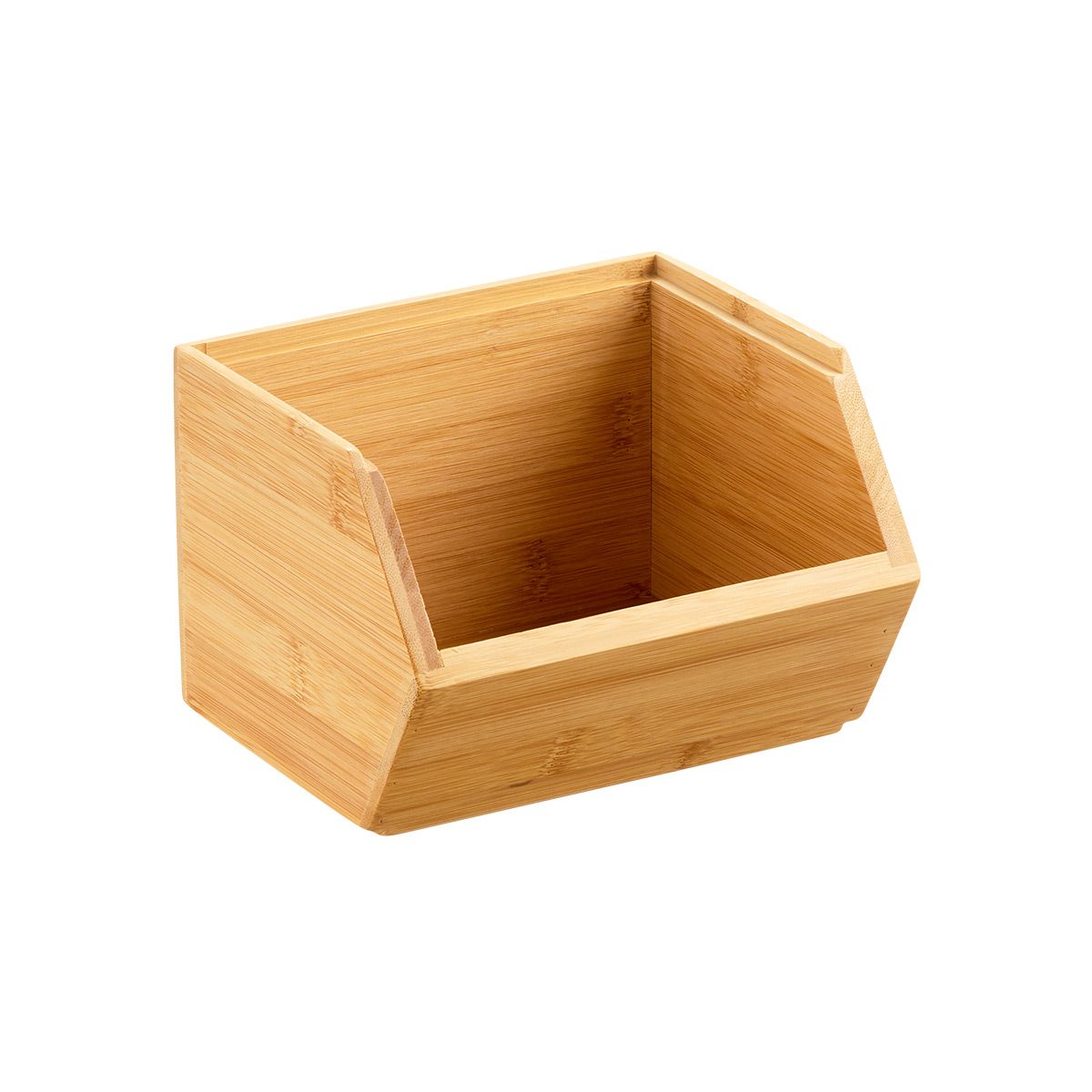 Mini Stacking Bamboo Bin Natural | The Container Store