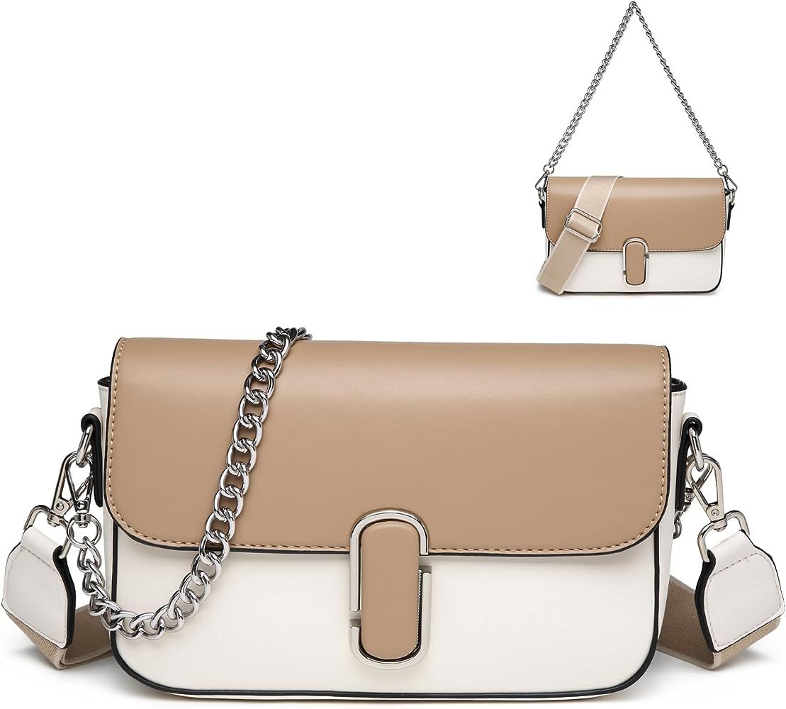 Crossbody Bags for Women Trendy - Leather Cross body Purse Designer Shoulder Handbags Clutch Bag ... | Amazon (US)