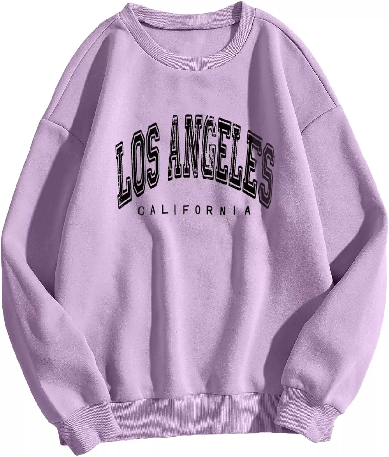 SHEIN EZwear Los Angeles Graphic Long Sleeve Pullover