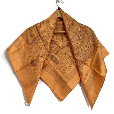 Auth HERMES Carre 90 Orange Scarf  | eBay | eBay US