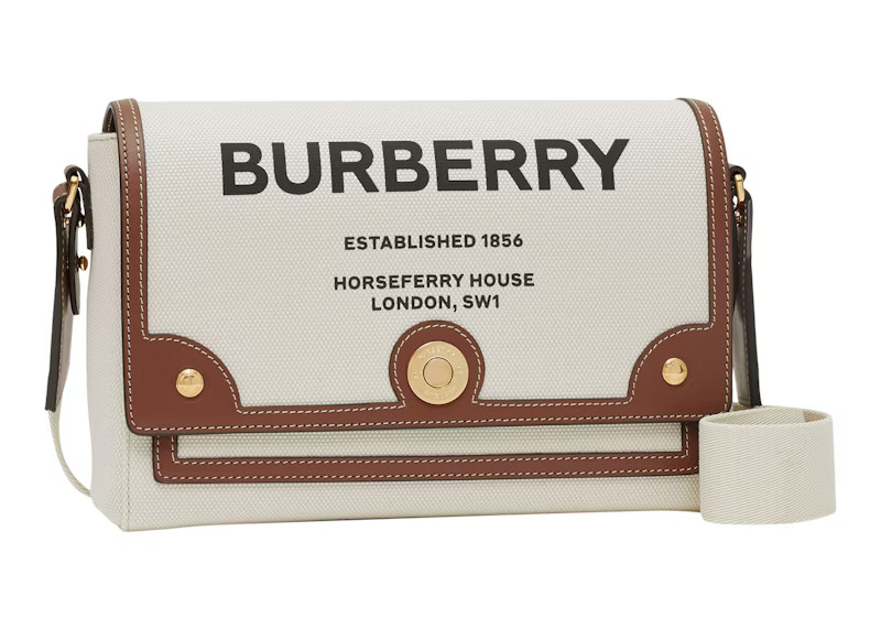 Burberry Horseferry Print Canvas Note Crossbody Bag Natural/Tan | StockX