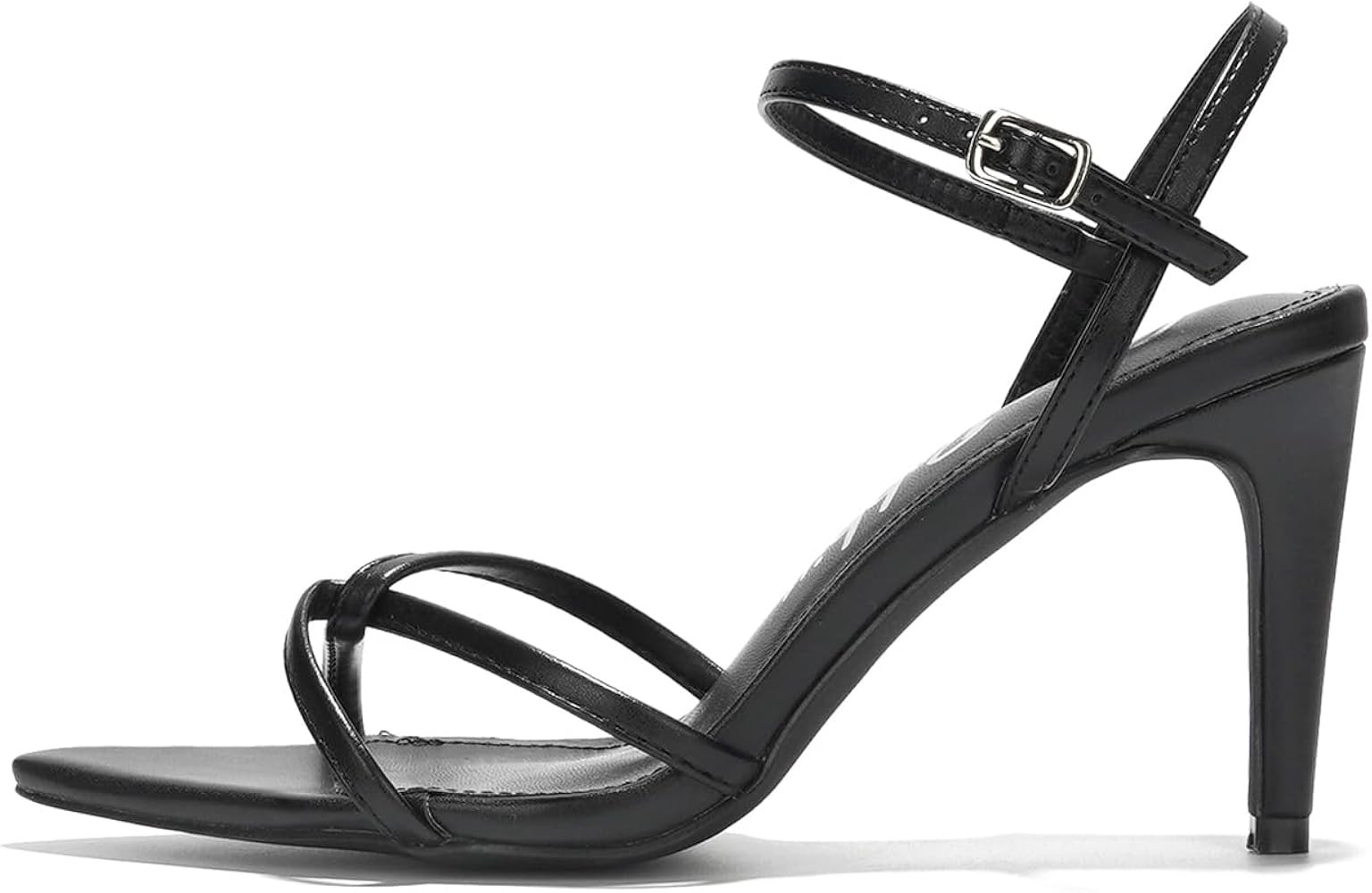 Cape Robbin Black Kitten Heels for Women, Strappy Womens Heels, Chic Shoes | Amazon (US)