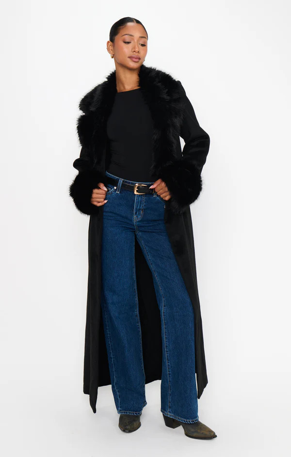 Checkroom Coat ~ Black with Faux Fur | Show Me Your Mumu