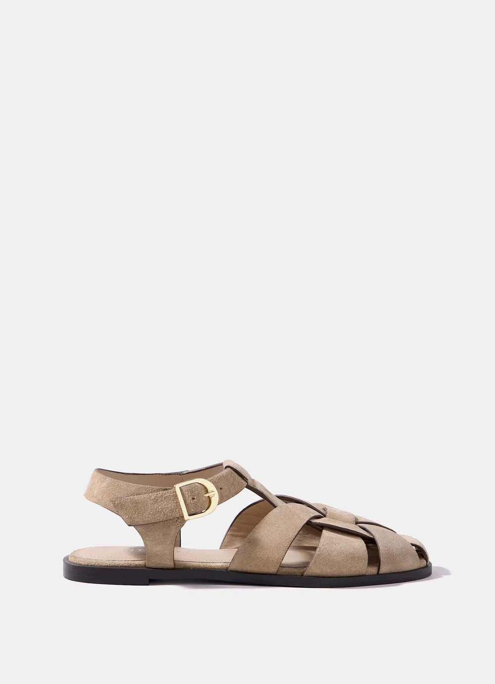 Hadley Neutral Suede Fisherman Sandals | Mint Velvet - UK
