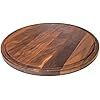 Round Wood Cutting Board by Virginia Boys Kitchens - 13.5 Inch American Walnut Cheese Serving Tra... | Amazon (US)