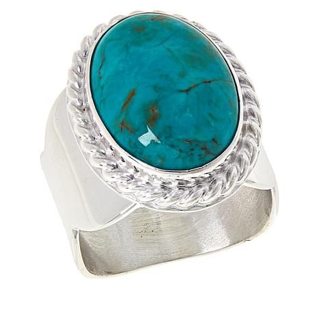 Jay King Sterling Silver Turquoise Oval Ring - 20386438 | HSN | HSN