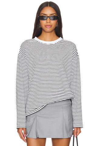 ALL THE WAYS Lily Long Sleeve Top in Blue Stripe from Revolve.com | Revolve Clothing (Global)