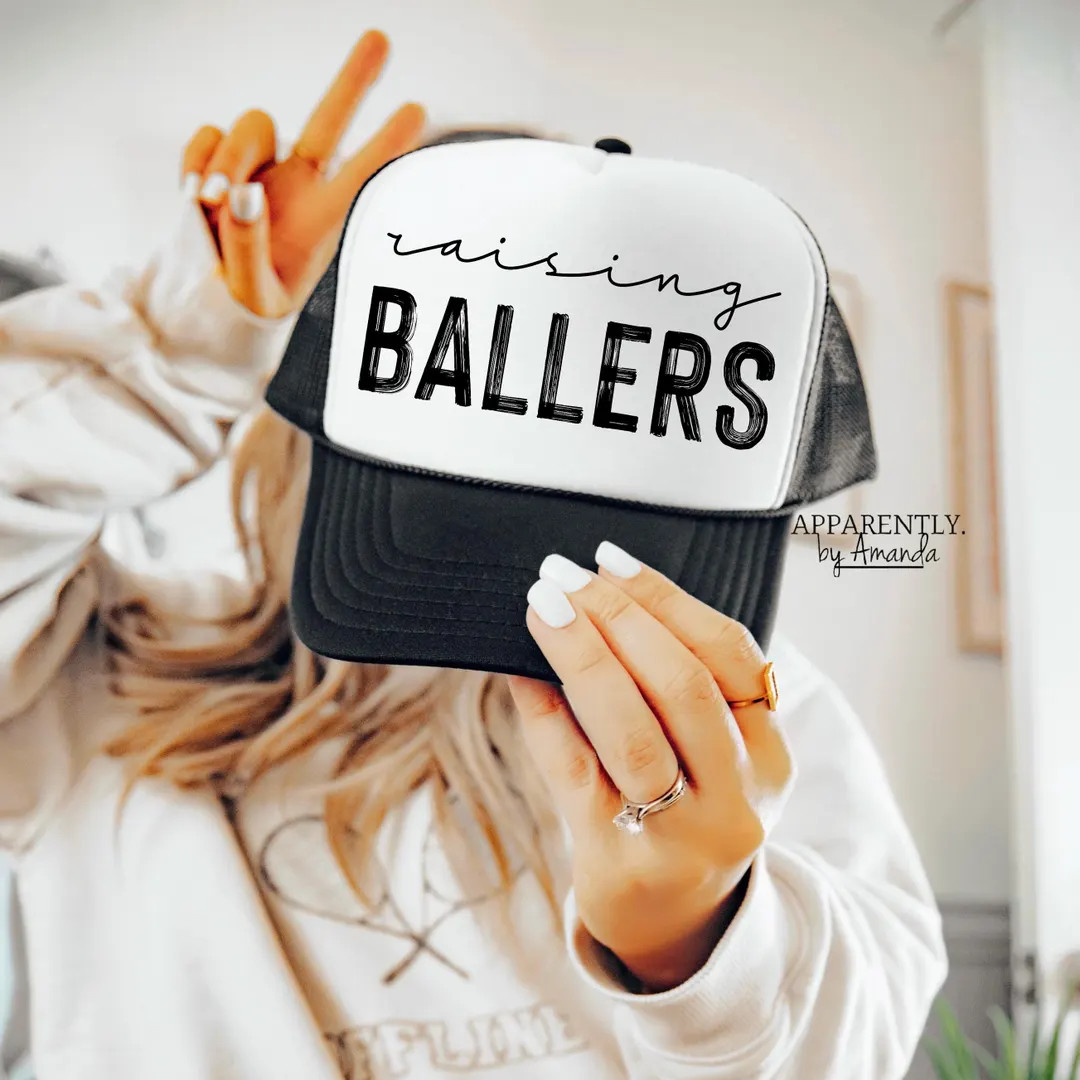 Raising Ballers | Trendy Baseball Snapback Adjustable Trucker Hat - Etsy | Etsy (US)