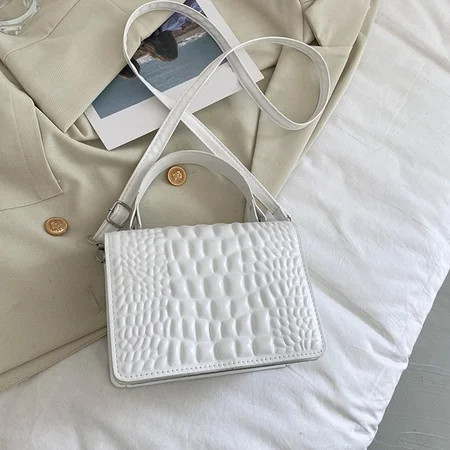 TIERPOP Crocodile Pattern PU Leather Crossbody Bags for Women Female Shoulder Handbags Mini Purses C | Walmart (US)