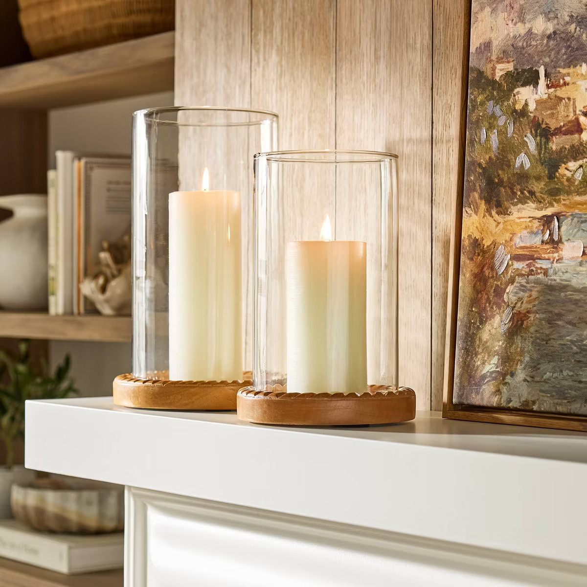 Wood and Glass Hurricane - Threshold™ designed with Studio McGee | Target