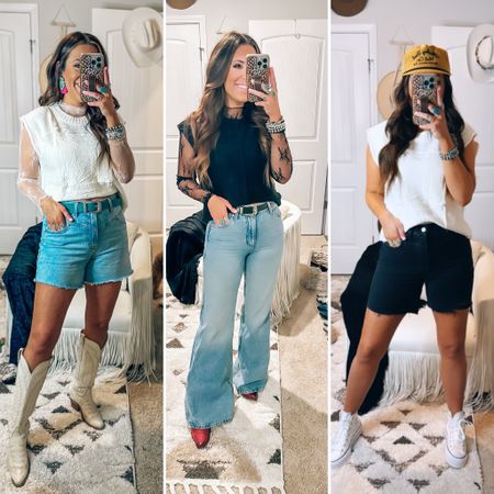 Amazon fashion - women’s festival
Outfits - shorts - dad shorts - hats - tops - country music concerts - converse - sneakers - white sneakers / boots - wranglers 

#LTKstyletip #LTKSpringSale #LTKfindsunder50