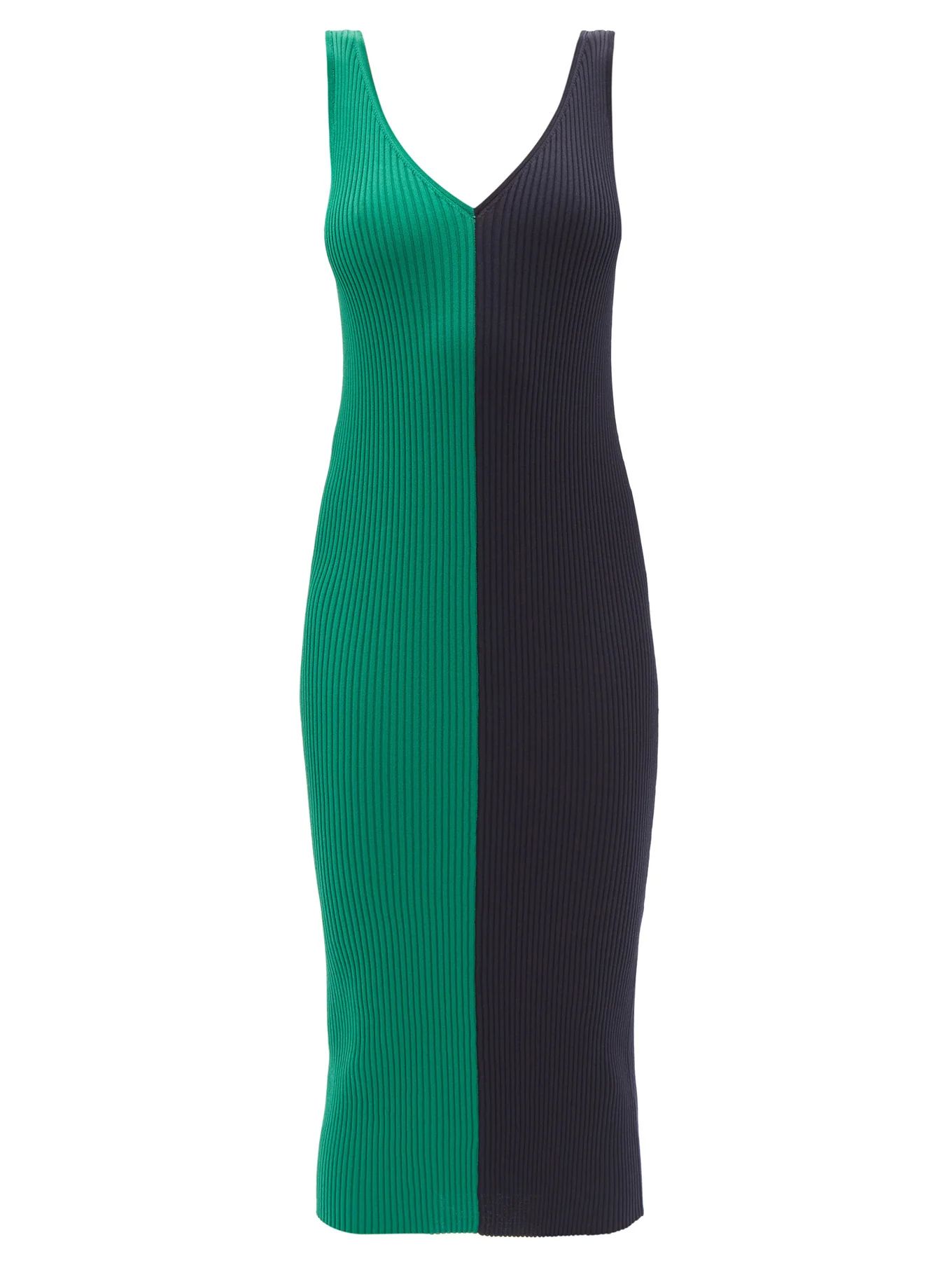 Dana colour-block ribbed midi dress | Matches (US)