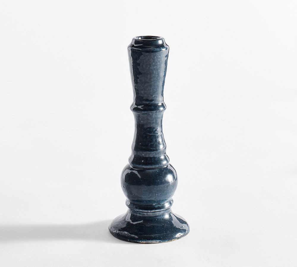Handcrafted Emery Ceramic Candlestick | Pottery Barn (US)