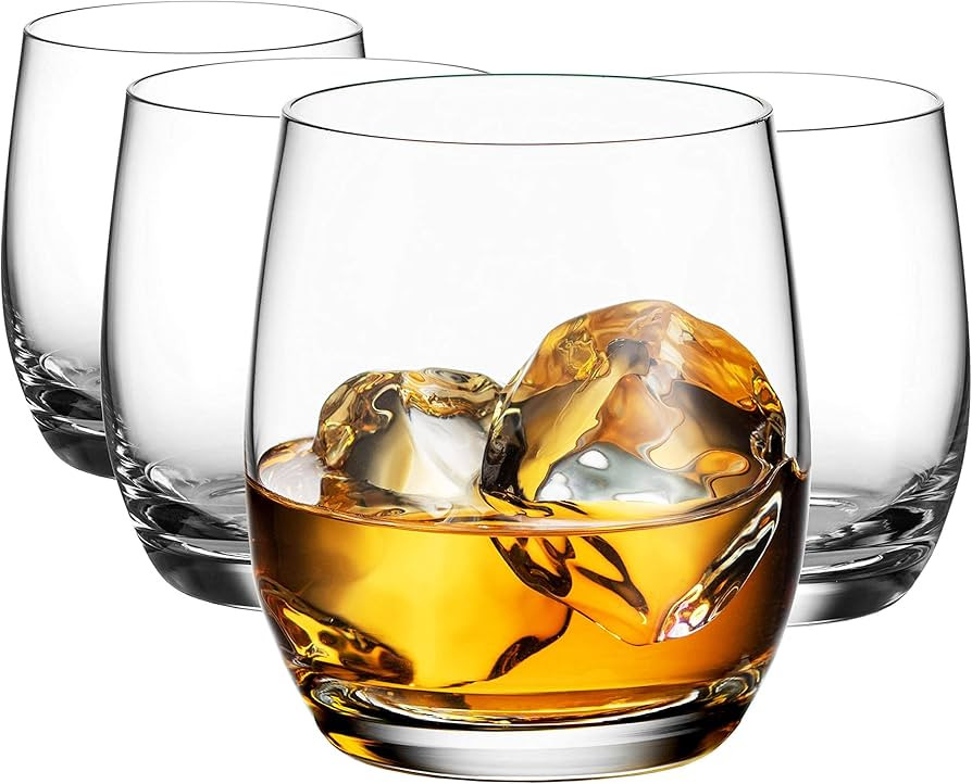 Godinger Double Old Fashioned Whiskey Glasses, Rocks Glasses, Glass Beverage Cups, European Made ... | Amazon (US)