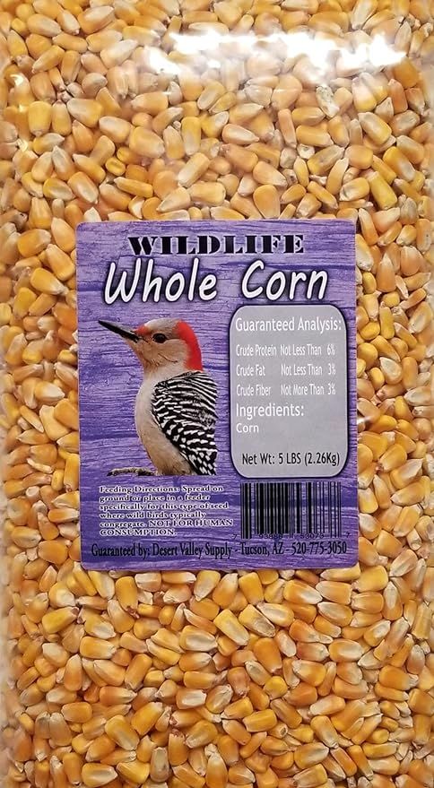 Premium Whole Corn - Wild Bird - Wildlife Food, Squirrels, Deer & More (5-Pounds) | Amazon (US)